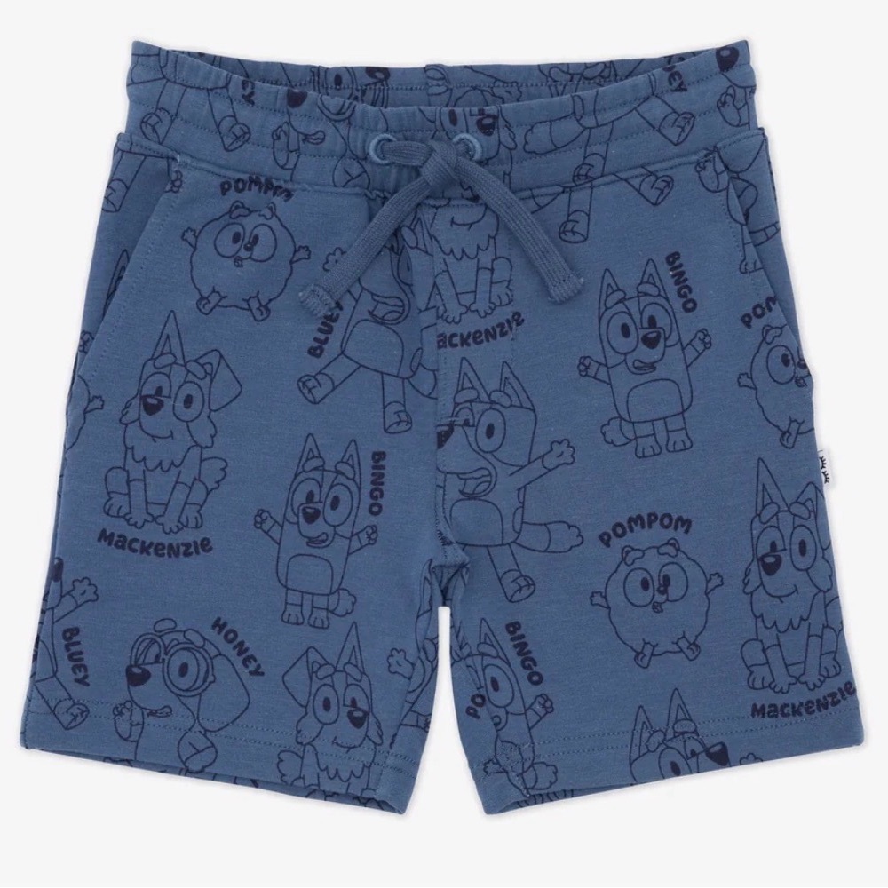 Little Sleepies Bluey Drawstring shorts, 12-18 months Minor signs